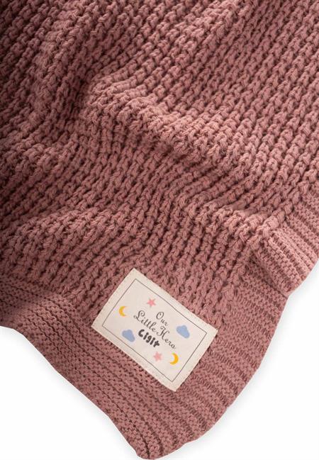 Selanik Triko Battaniye 80X100 (+/-5 Cm ) GÜL KURUSU