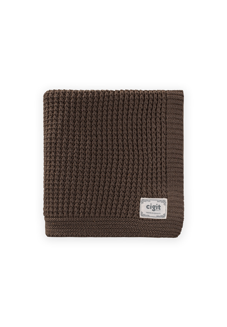 Selanik Triko Battaniye 80X100 (+/-5 Cm ) Kahve