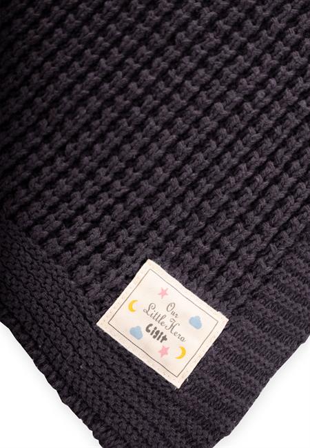 Selanik Triko Battaniye 80X100 (+/-5 Cm ) Antrasit