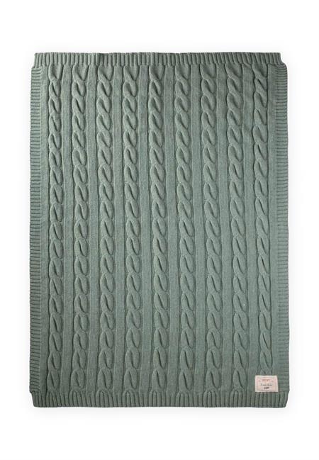 Saç Örgü Triko Battaniye 80X100 Cm (+/-5 Cm) MİNT YEŞİLİ