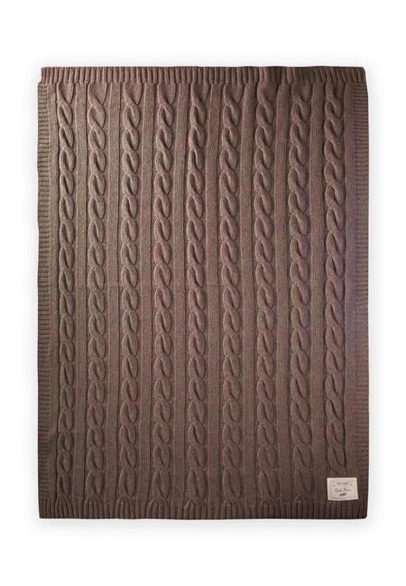 Saç Örgü Triko Battaniye 80X100 Cm (+/-5 Cm) Vizon