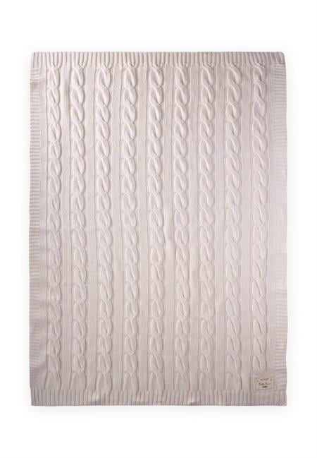 Saç Örgü Triko Battaniye 80X100 Cm (+/-5 Cm) NATUREL