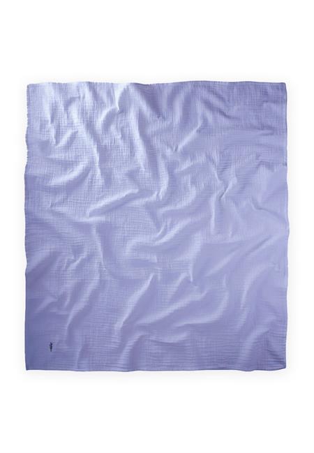 Nakışlı Organik Müslin Battaniye 90X100 Cm K Mavi