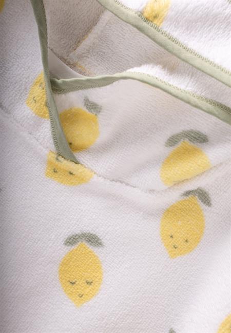 Limon Baskılı Panço Standart BEYAZ