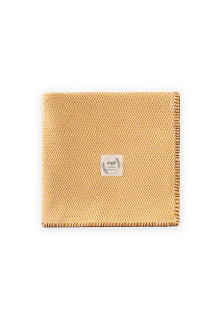 Çoban Dikişli Battaniye 93X100 Cm (+/- 3 Cm ) HARDAL SARI