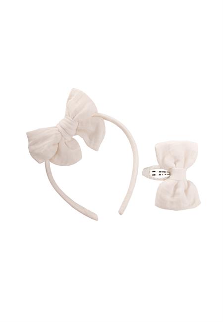 Taçlı Toka Seti Ekru