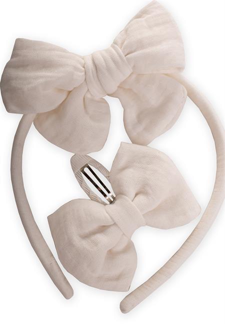 Taçlı Toka Seti Ekru