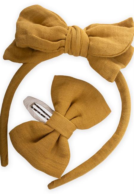 Taçlı Toka Seti HARDAL SARI