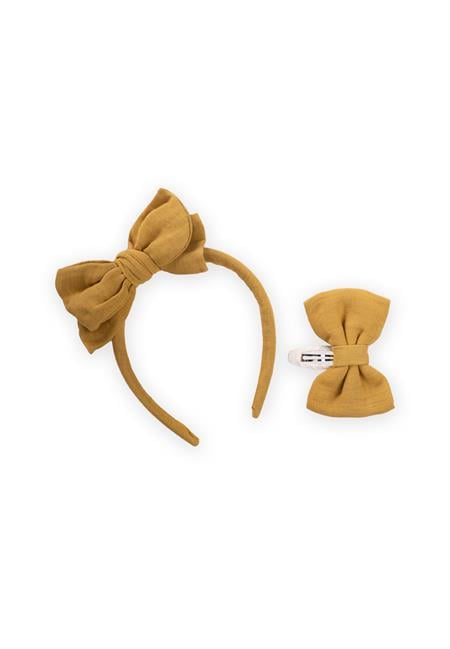 Taçlı Toka Seti HARDAL SARI