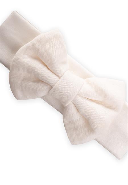 Kurdeleli Bebe Bandanası Ekru