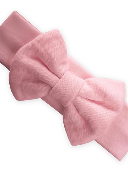 Kurdeleli Bebe Bandanası Pudra Pembe