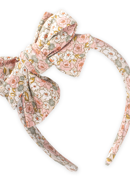 Büyük Fiyonklu Taç BEJ ÇİÇEKLİ