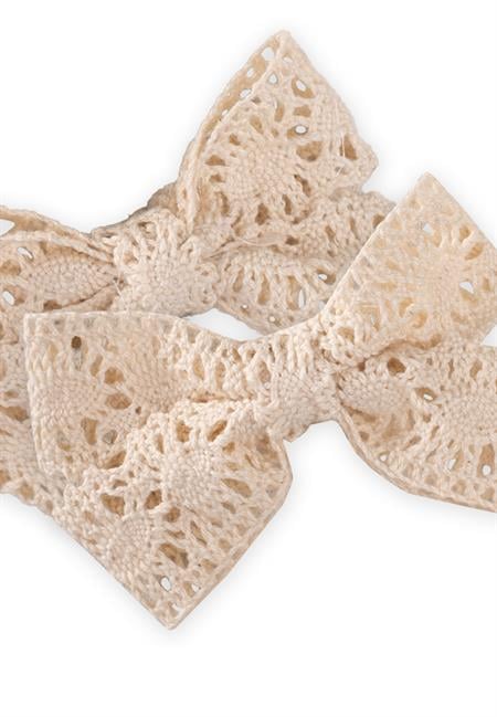 Dantel Örmeli İkili Toka BEJ