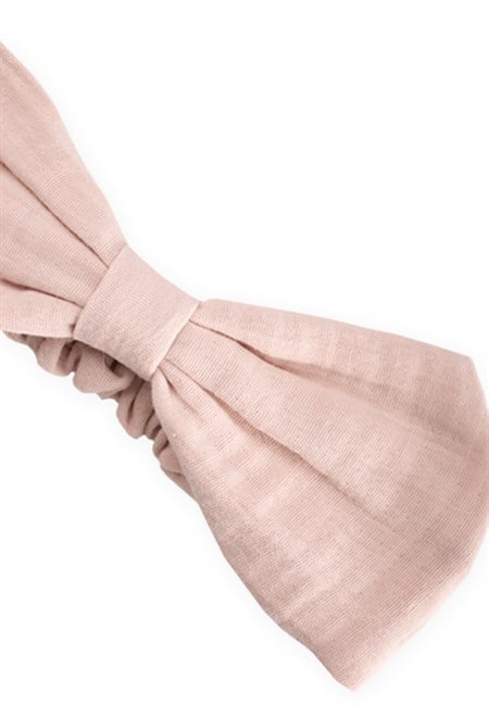 Müslin Lastikli Fiyok Bandana Pudra Pembe