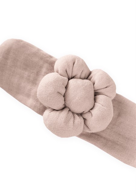 Müslin Papatya Lastikli Bandana Vizon