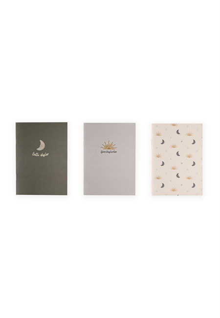 Üçlü Blok Not Ay Güneş Temalı