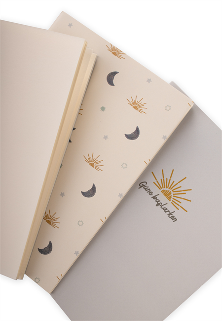 Üçlü Blok Not Ay Güneş Temalı