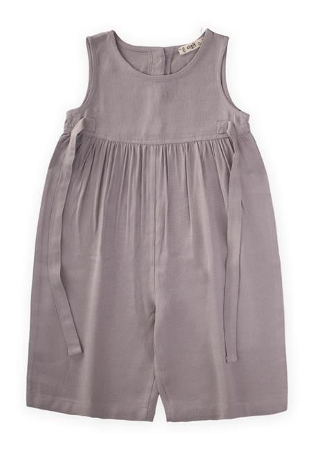 Kolsuz Bağcıklı Elbise 2-7 Yaş Gri