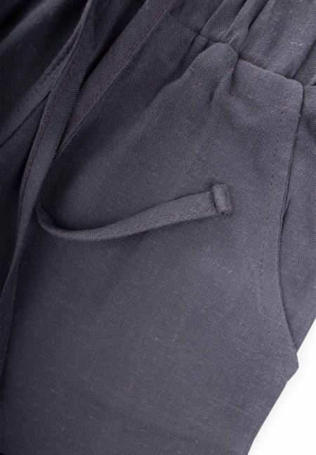 Sarh Keten Şort 2-9 Yaş Antrasit