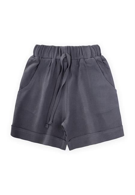 Sarh Keten Şort 2-9 Yaş Antrasit