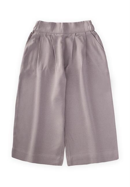 Pileli Bol Pantolon 2-7 Yaş Açık Gri