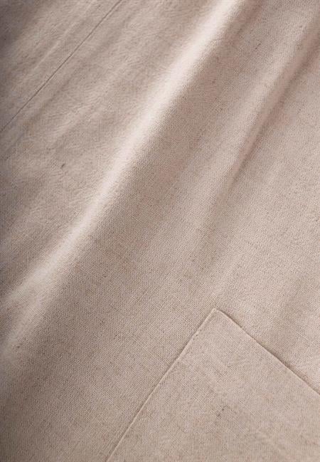 Bilezik yaka Yanı Cepli Elbise 2-7 Yaş NATUREL