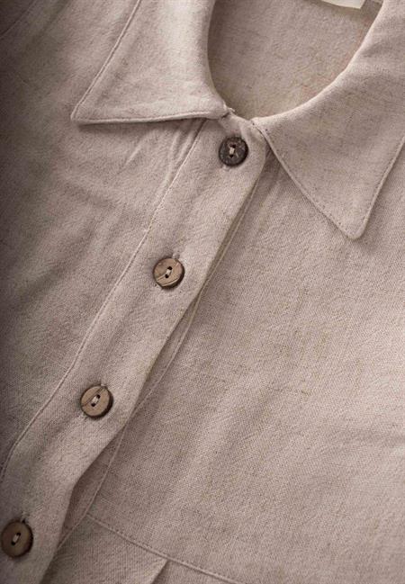 Beli Pileli Keten Tulum 2-7 Yaş Naturel