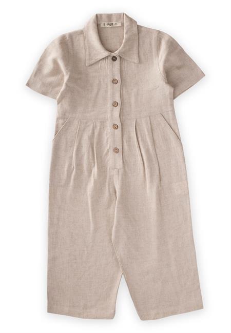 Beli Pileli Keten Tulum 2-7 Yaş Naturel