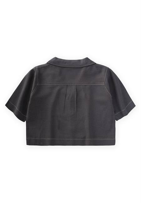 Keten Kalın Taba Dikişli Ceket 2-7 Yaş Antrasit