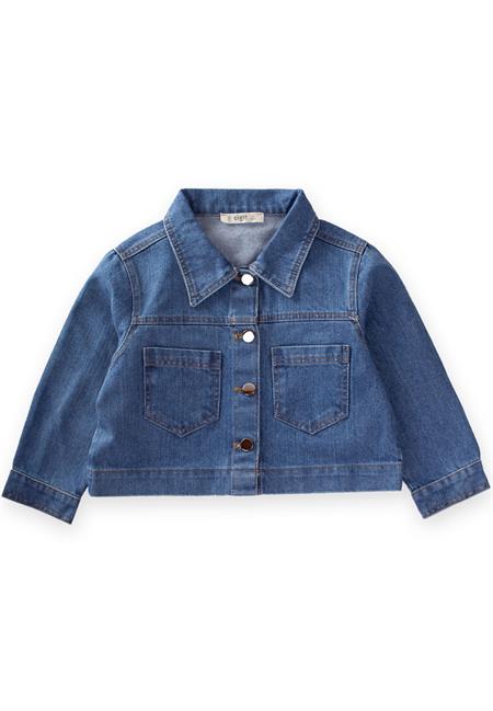 Önleri Cepl iKot Ceket 2-7 Yaş MAVİ