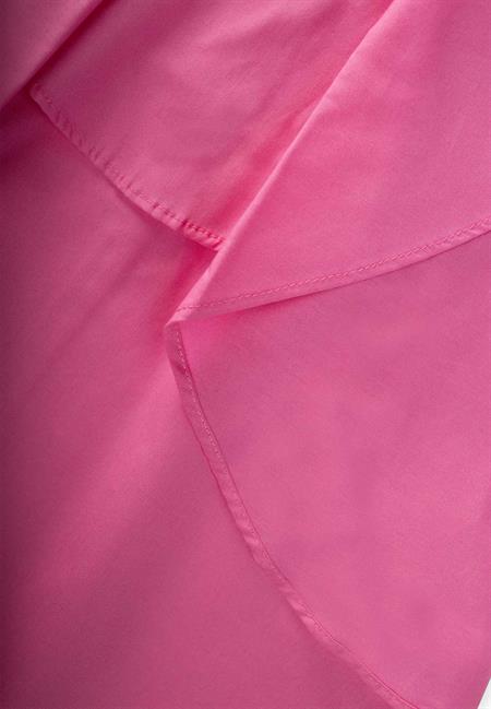 Volanlı Poplin Elbise 2-7 Yaş Pembe