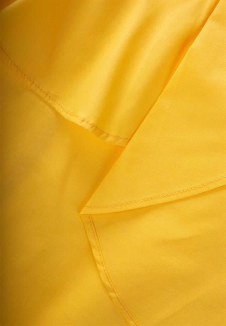 Volanlı Poplin Elbise 2-7 Yaş Sarı