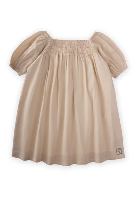 Sıra Lastikli Elbise 2-7 Yaş Ekru