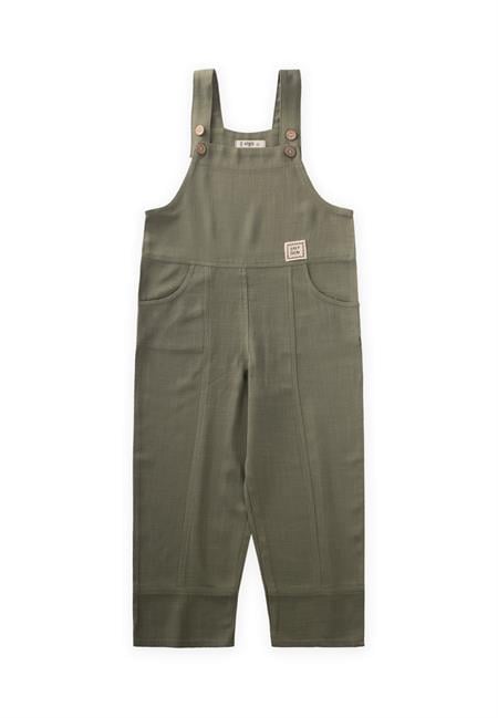 Bol Paça Keten Salopet 2-7 Yaş Haki Yeşil