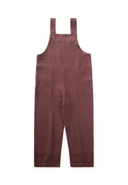 Bol Paça Keten Salopet 2-7 Yaş Mürdüm