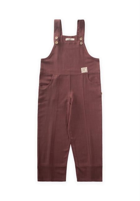 Bol Paça Keten Salopet 2-7 Yaş Mürdüm