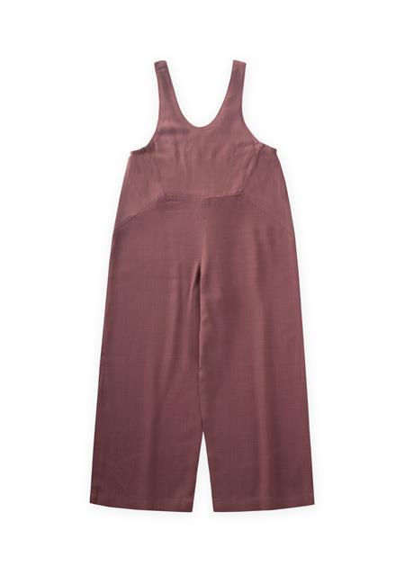 Roba Komple Nakışlı Keten Salopet 2-7 Yaş Mürdüm