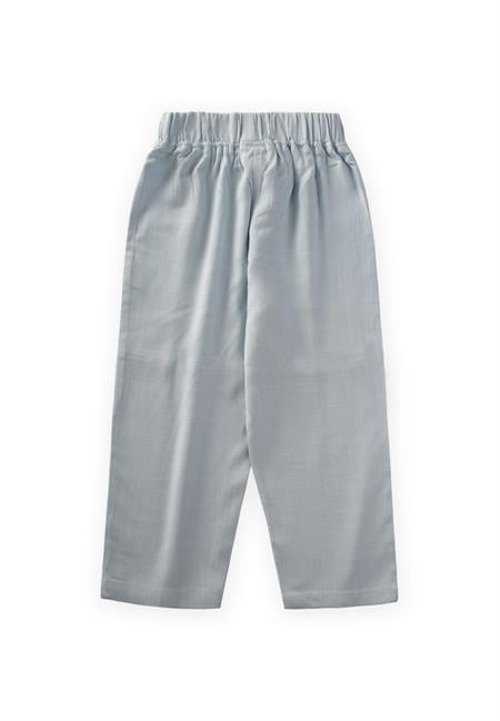 Kontrast Dikişli Keten Pantolon 2-7 Yaş Mavi