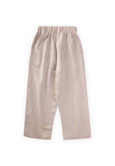 İki Renkli Keten Pantolon 2-7 Yaş Caramel
