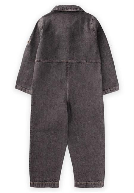 Çift Cepli Kot Tulum 2-7 Yaş Siyah