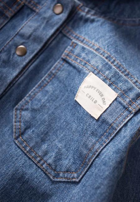 Kapşonlu Kot Ceket 2-7 Yaş Mavi