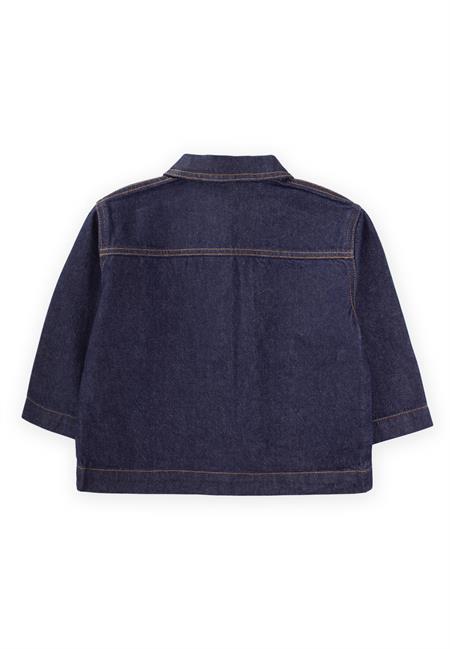 Koyu Yıkama Kot Ceket 2-7 Yaş Mavi