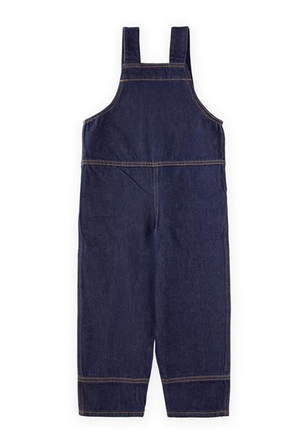 Yandan Cepli Kot Salopet 2-7 Yaş Mavi