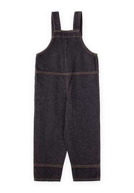 Yandan Cepli Kot Salopet 2-7 Yaş Siyah