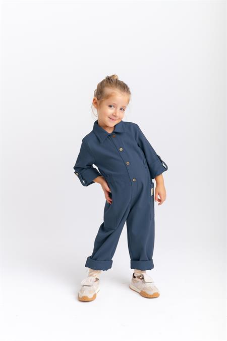 Gabardin Tulum 2-7 Yaş İndigo Mavi