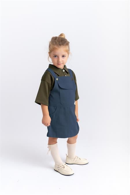Gabardin Jile 2-7 Yaş İndigo Mavi