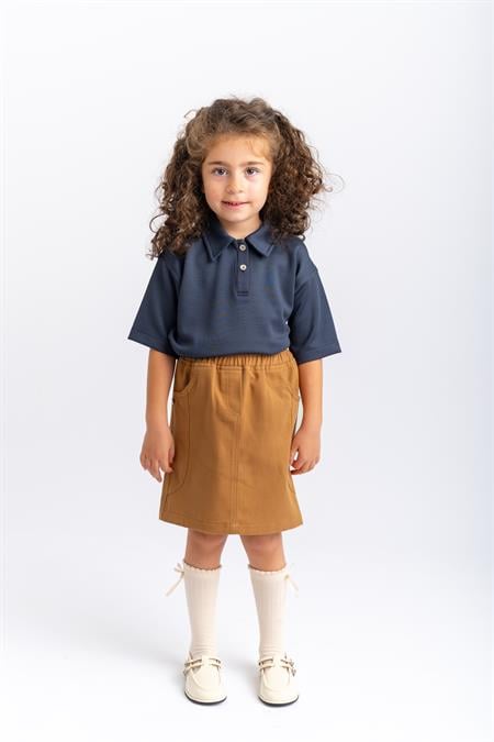 Gabardin Etek 2-7 Yaş Taba