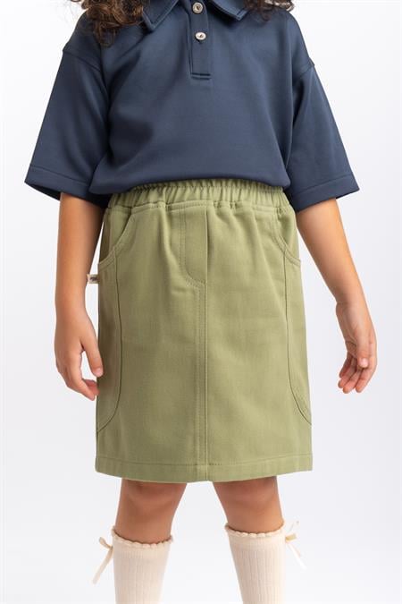 Gabardin Etek 2-7 Yaş Olive