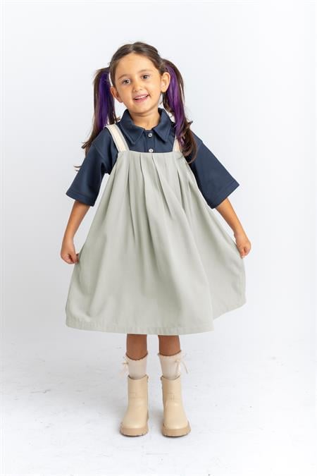 Pileli Tencel Jile 2-7 Yaş Mint Yeşili