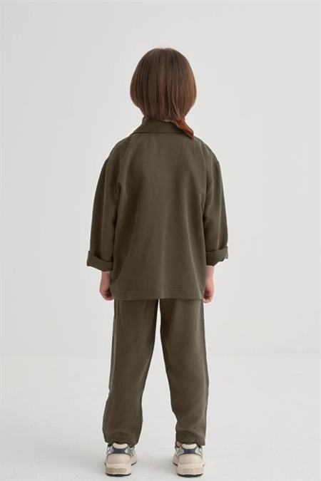 Ceketli Tencel Takım 2-7 Yaş HAKİ YEŞİL